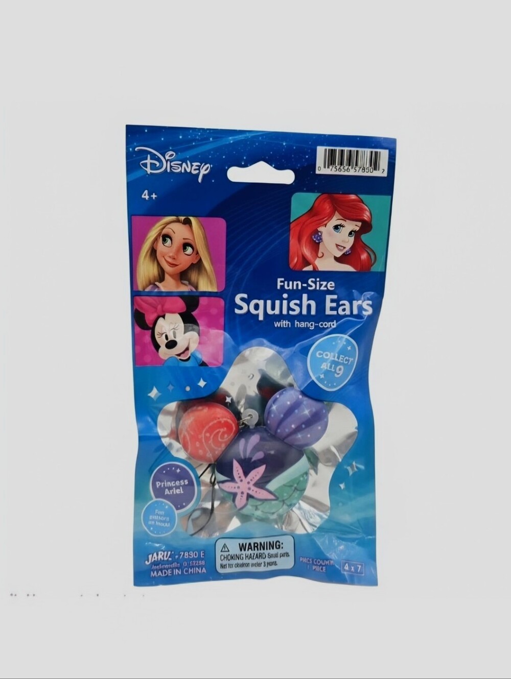 Disney Princess Ariel Fun-Size Squish Ears Slow Rise Foam Fidget Squishy Toy NIP